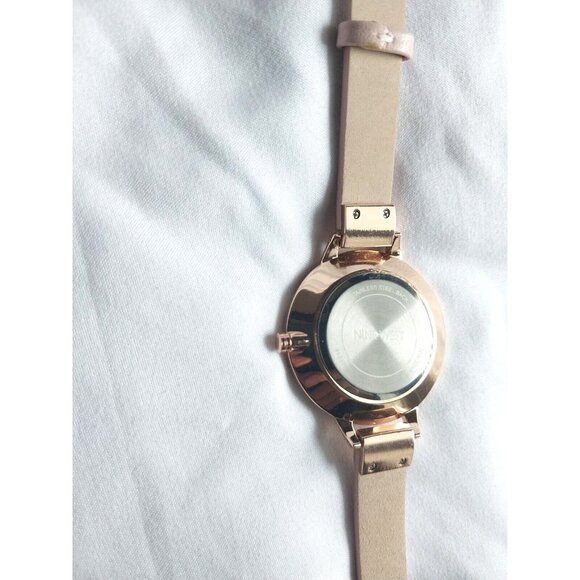 Nine West Women's Rose Gold-Tone and Pink Strap Watch - Picture 4 of 5